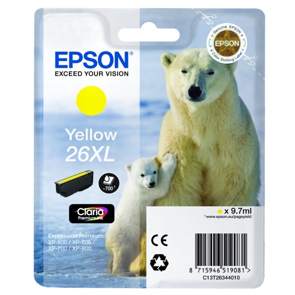 Epson 26XL yellow 9,7 ml