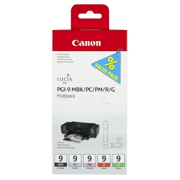 Canon PGI-9 blackmatte photocyan red green