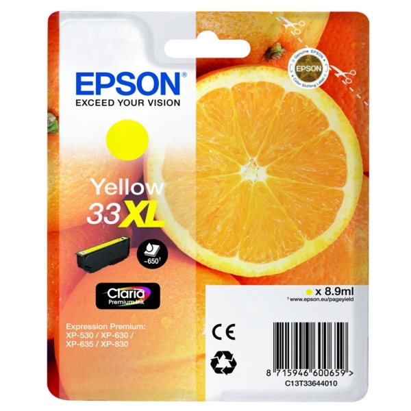 Epson 33XL yellow 8,9 ml