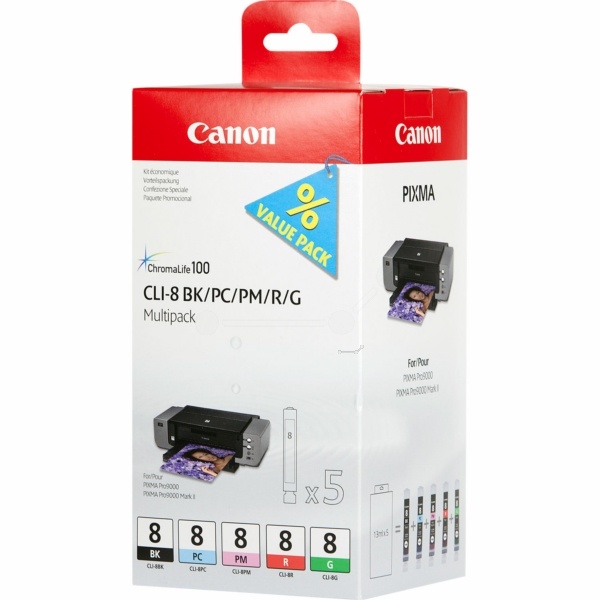 Canon CLI-8 black photocyan photomagenta red