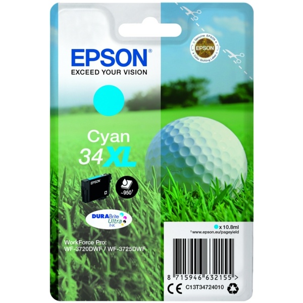 Epson 34XL cyan 10,8 ml