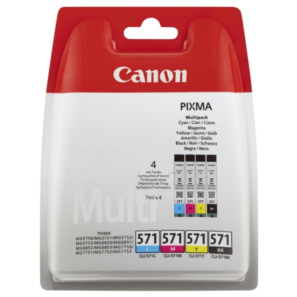 Canon 571 black cyan magenta yellow 7 ml